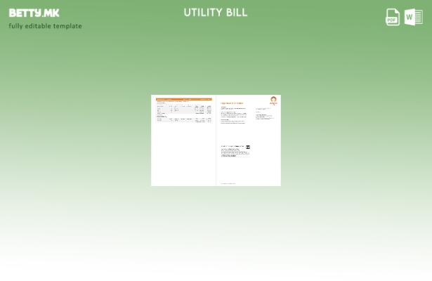 Модерен стил Шаблон за збор страници за сметки за комунални услуги од Австрали 1